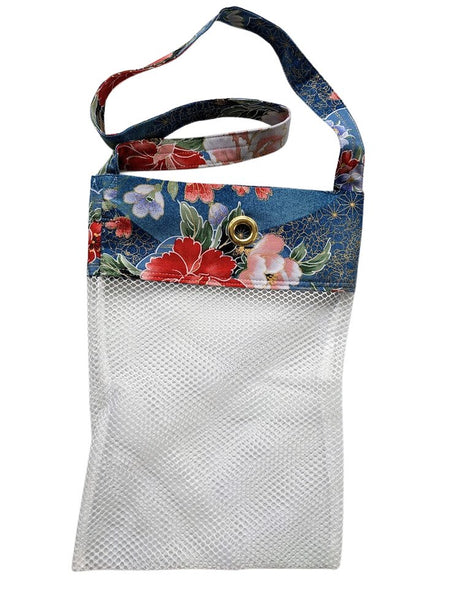 Japanese Blue Floral #2 Project Bag - One Stitch Back