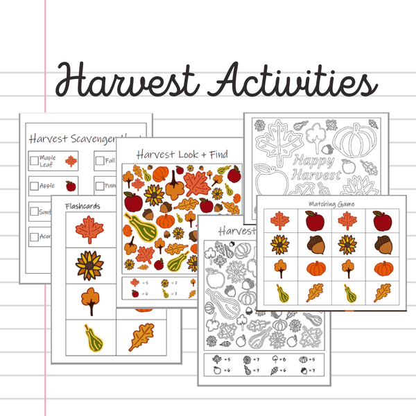 Preschool Harvest Activities - One Stitch Back