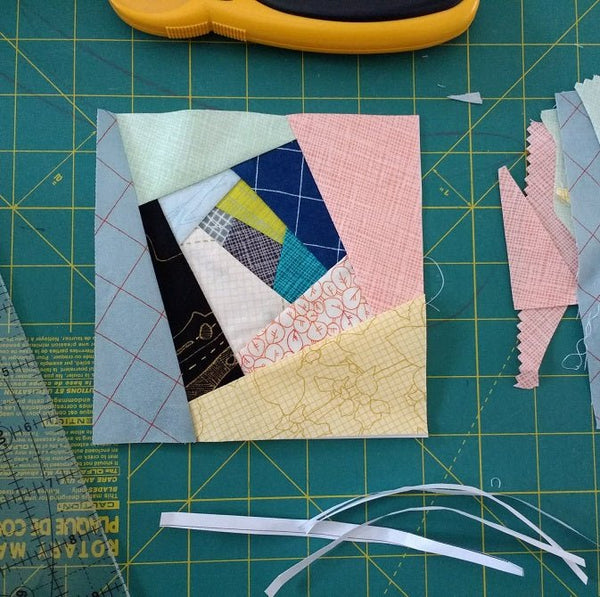 Wonky Log Cabin Paper Piecing Pattern - One Stitch Back