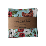 Holiday Hens Quilted Coasters