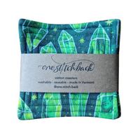 Green Crystals Quilted Coasters