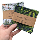 Cannabis Leaf Quilted Coasters