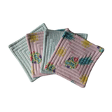 Floral Pineapples Quilted Coasters