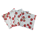 Cherry Tomato Quilted Coasters