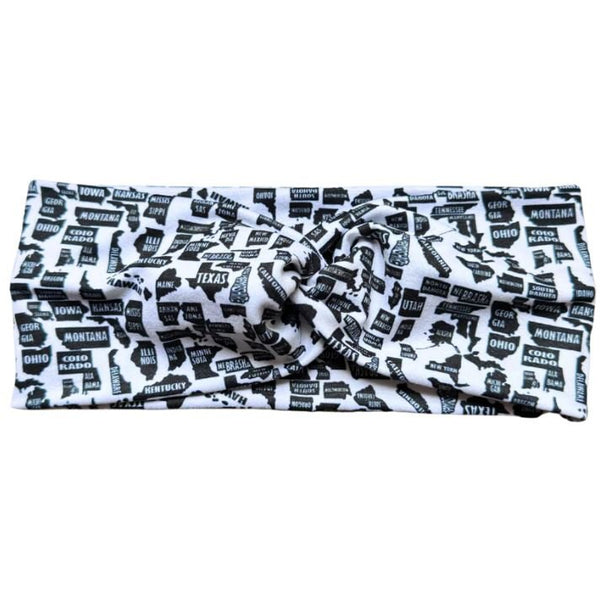 50 States Twisted - Workout Headband - One Stitch Back