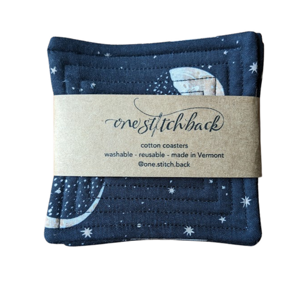Moon Phases Quilted Coasters