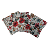 Winter Floral Quilted Coasters