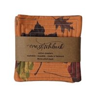 Fall Foliage Quilted Coasters - One Stitch Back