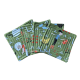 Grandma's Garden Quilted Coasters - One Stitch Back