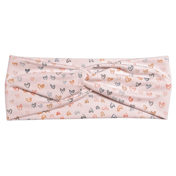 Hand - Drawn Hearts - Workout Headband - One Stitch Back
