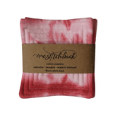 Hand - Dyed Pink Quilted Coasters - One Stitch Back