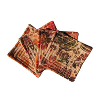 Harvest Batik Quilted Coasters - One Stitch Back