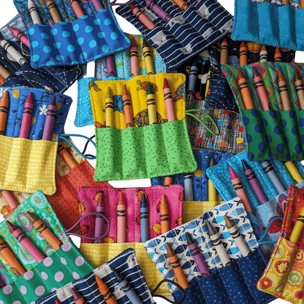 Mystery Bundle of Mini Crayon Rolls - One Stitch Back