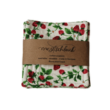 Strawberry Quilted Coasters - One Stitch Back