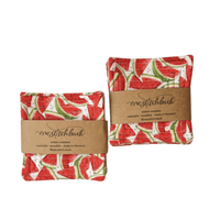 Watermelon Quilted Coasters - One Stitch Back