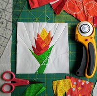 Bromeliad Paper Piecing Pattern - One Stitch Back