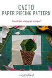 Cacto Paper Piecing Pattern - One Stitch Back