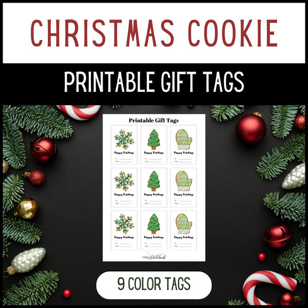 Christmas Cookie Gift Tags [Printable PDF] - One Stitch Back