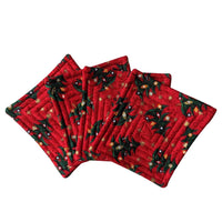 Christmas Tree Quilted Coasters - One Stitch Back
