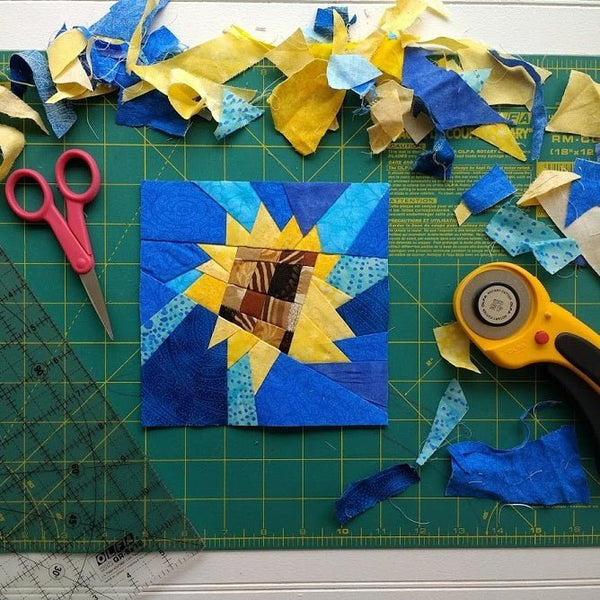 Girasol Paper Piecing Pattern - One Stitch Back