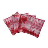 Hand-Dyed Pink Quilted Coasters - One Stitch Back