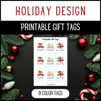 Holiday Design Gift Tags [Printable PDF] - One Stitch Back