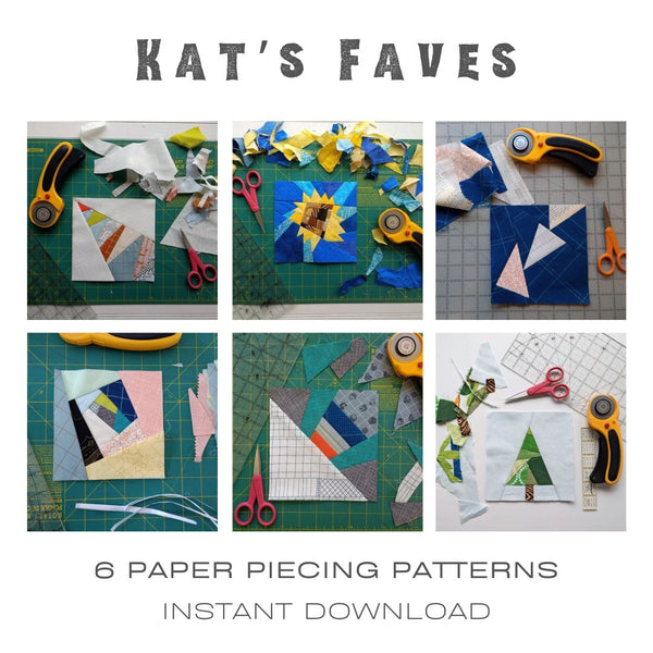 Kat's Faves Bundle - Paper Piecing Patterns - One Stitch Back