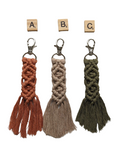 Earth Tones Hand-Tied Macrame Keychains