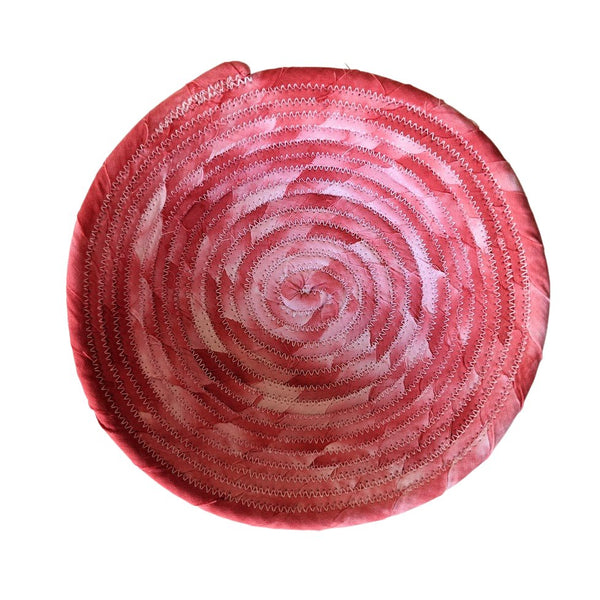 Pink Hand-Dyed Fabric Bowl - One Stitch Back