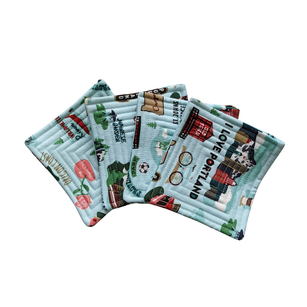 Portland Love Quilted Coasters