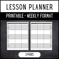 Printable Weekly Lesson Planner - One Stitch Back