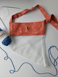 Project Bag - Peach Fans - One Stitch Back