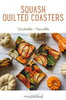 Squash Quilted Coasters - One Stitch Back