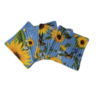 Sunflower Quilted Coasters