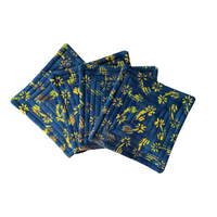 Blue + Yellow Batik Quilted Coasters