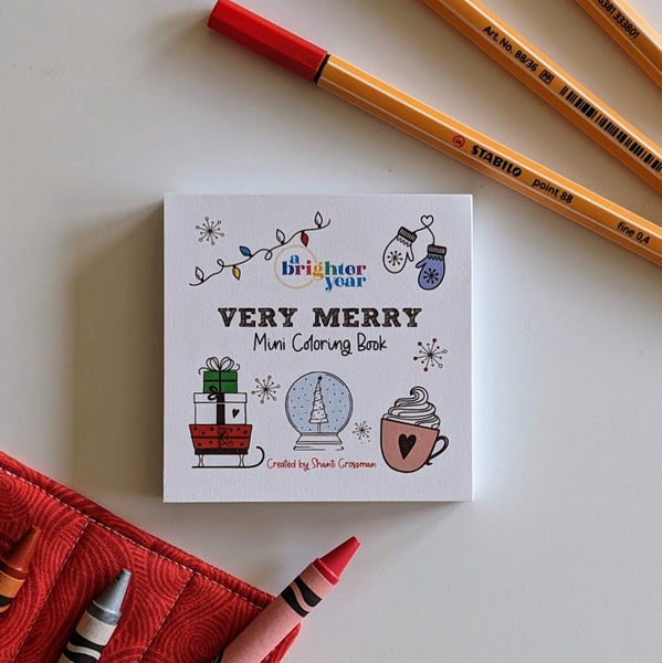 Very Merry Mini Coloring Book - One Stitch Back